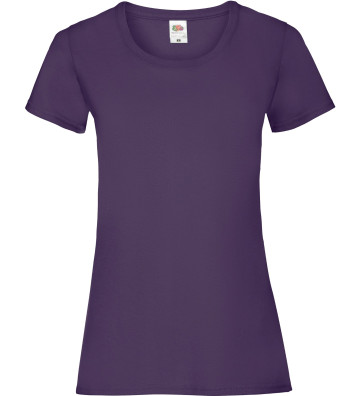 Dámské tričko bez potisku - Fruit of the Loom - Valueweight 165g/m2