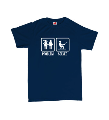 PROBLEM SOLVED - rybaření - pánské tričko s potiskem