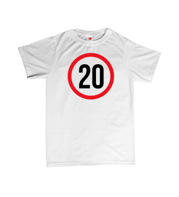 Narozeninové tričko - Maximální povolená rychlost - značka - 20