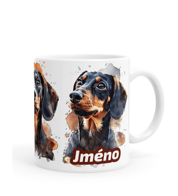 Jezevčík - hrníček se jménem psa