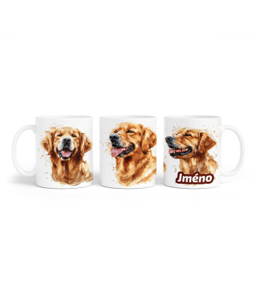 Zlatý retrívr - hrníček se jménem psa