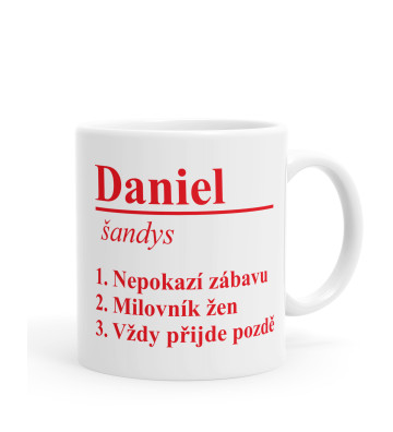 Jméno - význam - vlastní text - hrníček