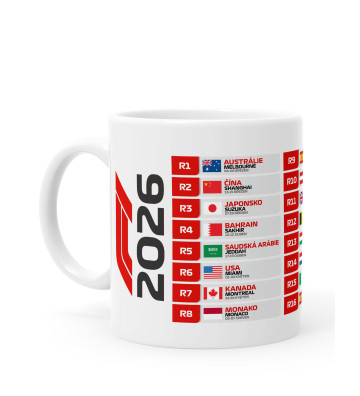 Hrníček F1 2026: Kalendář závodů | Dárek pro fanoušky