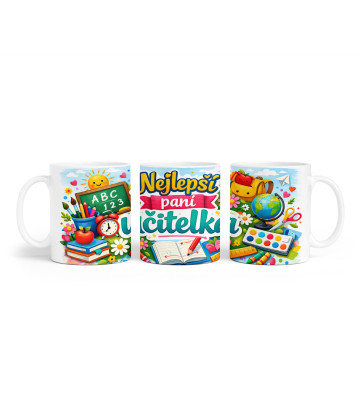 Keramický hrníček Nejlepší paní učitelka | Dárek pro učitelku | Kufi.c